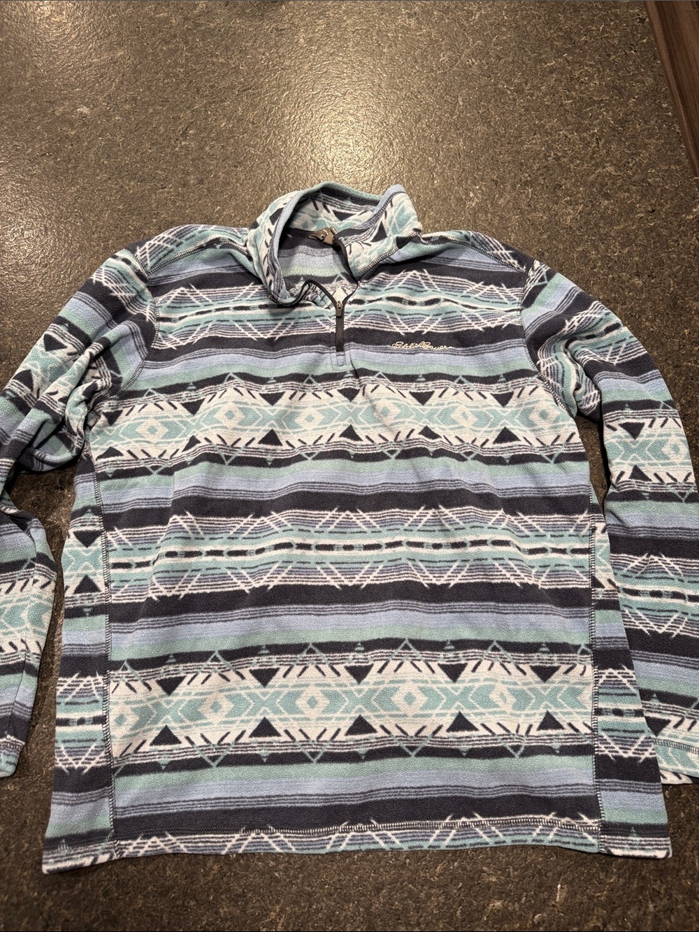 Eddie Bauer Patterned Fleece Quarter Zip